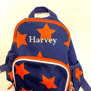 Pottery Barn Kids mini backpack. Name on bag is Harvey